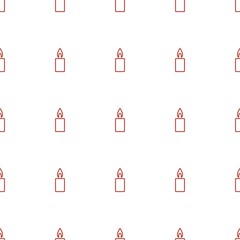 candle icon pattern seamless white background
