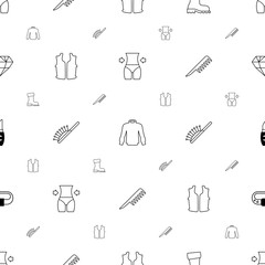 fashion icons pattern seamless white background