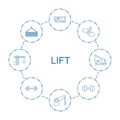 8 lift icons