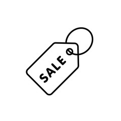  price Tag, sale line vector icon, logo on white background