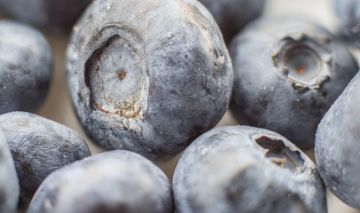 blueberries closeup on the table