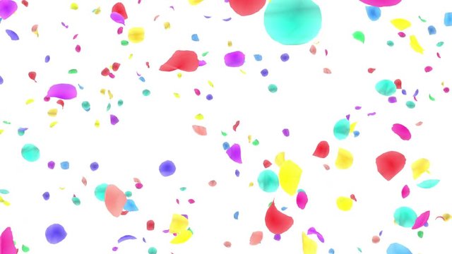 Colorful Flower Petals fluttering background