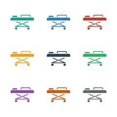 hospital stretch icon white background