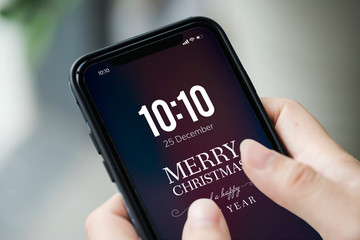 Christmas holiday greeting design mockup