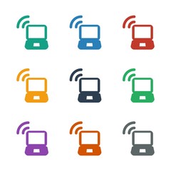 laptop al icon white background