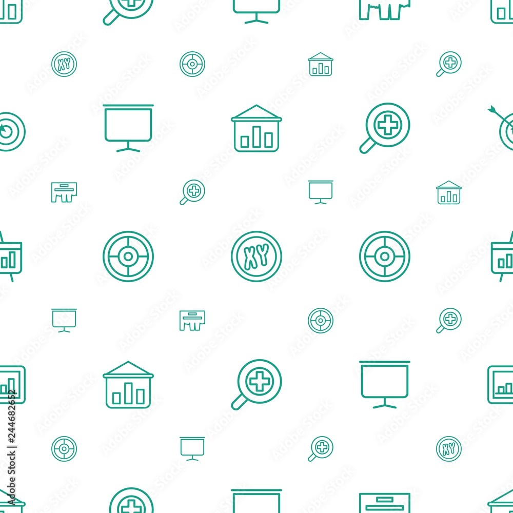 Poster marketing icons pattern seamless white background