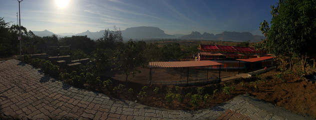 Evening Morning Mountain View in India