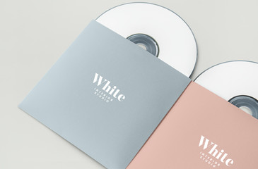 Promotional material cd package mockup - obrazy, fototapety, plakaty