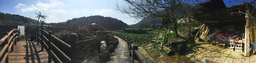 Countryside mountain landscape