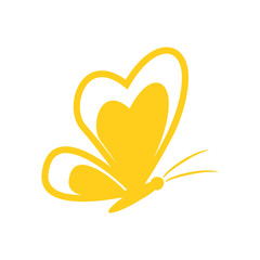 Butterfly icon on white background for graphic and web design, Modern simple vector sign. Internet concept. Trendy symbol for website design web button or mobile app