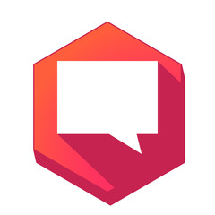 ikona z długim cieniem na tle sześcioboku © vempireart