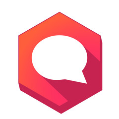 ikona z długim cieniem na tle sześcioboku © vempireart