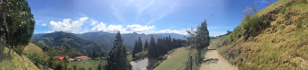 Cloudy Blue Sky Mountain View in Cingjing Farm