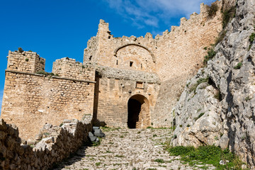 One of the main gates of Acrocorinth, the Citadel of ancient Corinth in Peloponnese, Greece