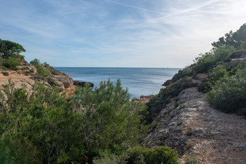 The coast of l'ametlla de mar on the coast of tarragona