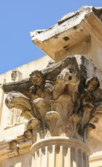 Deurstickers Corinthian capital of Roman Provincial Forum of Merida, Spain © WH_Pics