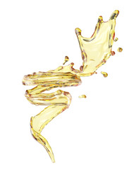 Juice tornado. 3d illustration