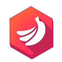 ikona z długim cieniem na tle sześcioboku  © vempireart