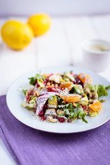 Salad with  tangerines