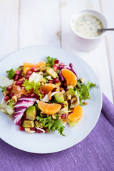 Salad with  tangerines