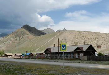 The village of Ivnya in the Republic of Altai