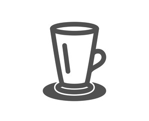 Cup of Tea icon. Fresh beverage sign. Latte or Coffee symbol. Quality design element. Classic style icon. Vector