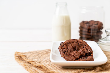 chocolate cookies with chocolate chips