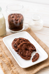 chocolate cookies with chocolate chips