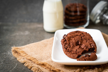 chocolate cookies with chocolate chips
