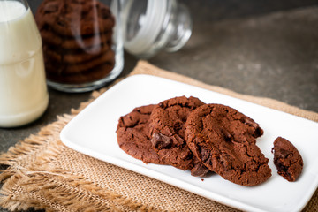 chocolate cookies with chocolate chips