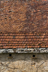 Rustic French roof tile textures