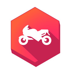 ikona z długim cieniem na tle sześcioboku © vempireart