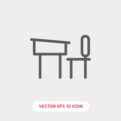 school desk icon vector