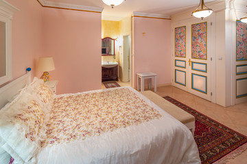 rustic retro bedroom. interior