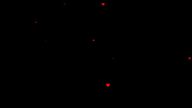 Random hearts flooding transition