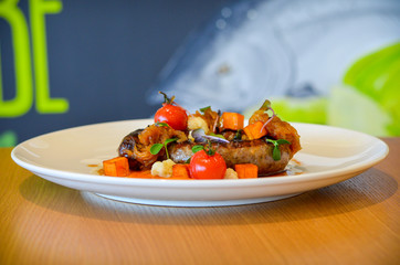 House made beef sausage