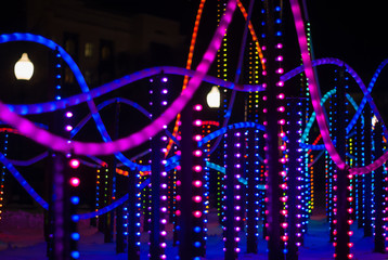 new year illumination in the night city