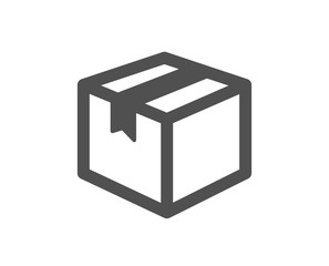 Shipping box icon. Logistics delivery sign. Parcels tracking symbol. Quality design element. Classic style icon. Vector