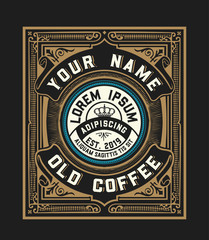 Vintage label for packing