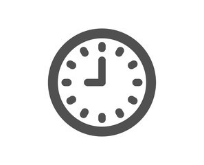Clock icon. Time sign. Office Watch or Timer symbol. Quality design element. Classic style icon. Vector