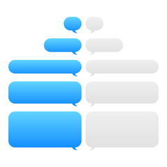 Fototapeta premium Message sms dialog chat template set social web app vector EPS 10