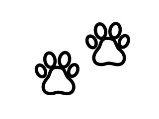 Design flat line icon of wild (pet) animal with nails. Vector illustration.