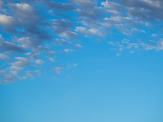 blue sky with beautiful clouds. copy space.