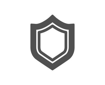 Shield icon. Protection or Security sign. Defence or Guard symbol. Quality design element. Classic style icon. Vector