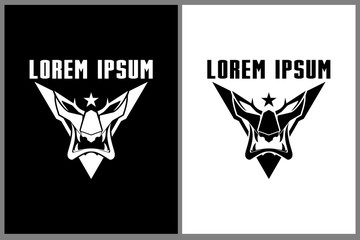 abstract and modern tiger head logo vector template