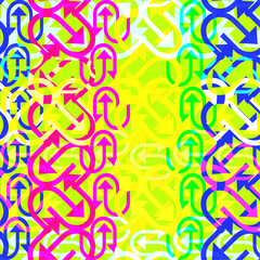 Neon geometric seamless pattern.