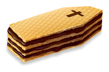 wafers in the shape of coffin