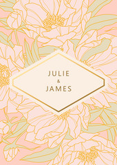 Vintage Wedding Invitation template