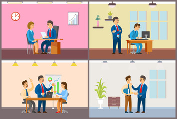 Boss Chief Executive Taking Interview of Woman