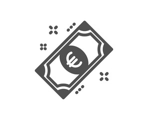 Euro money icon. Payment method sign. Eur symbol. Quality design element. Classic style icon. Vector